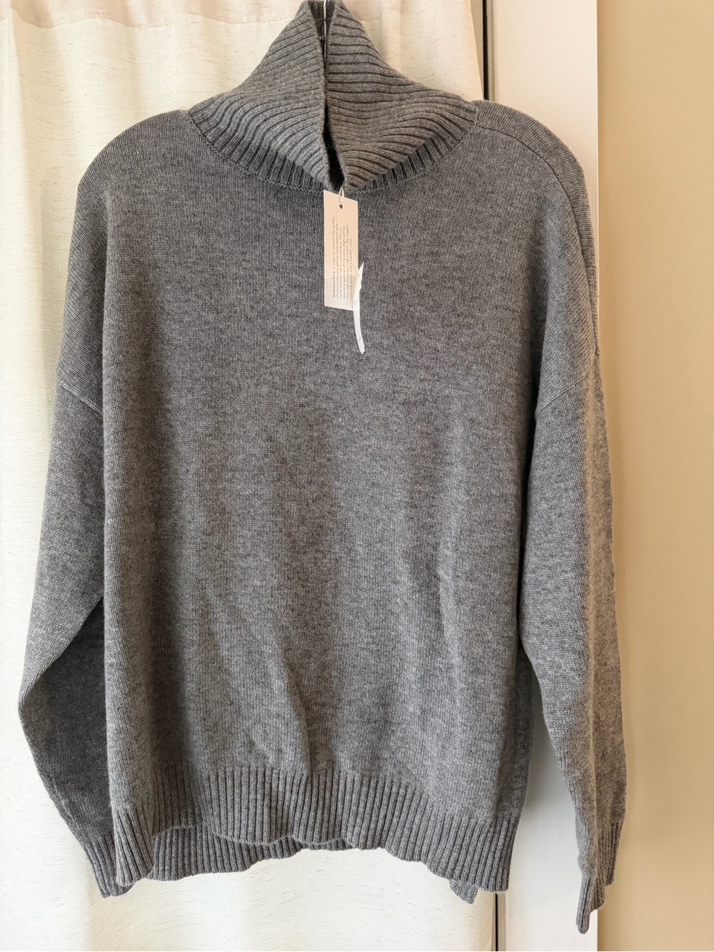 J. McLaughlin Grey Cowl Neck Sweater